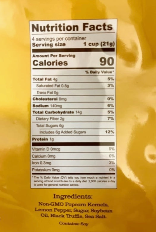 Pop's Truffle Lemon Pepper Popcorn