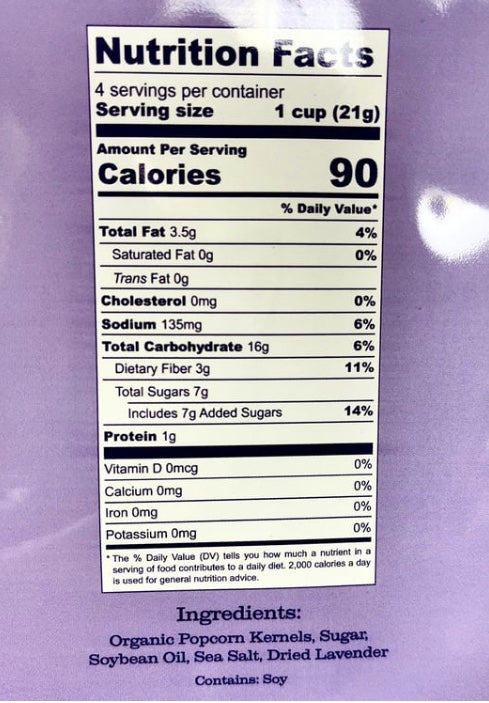 Pop's Luscious Lavender Popcorn