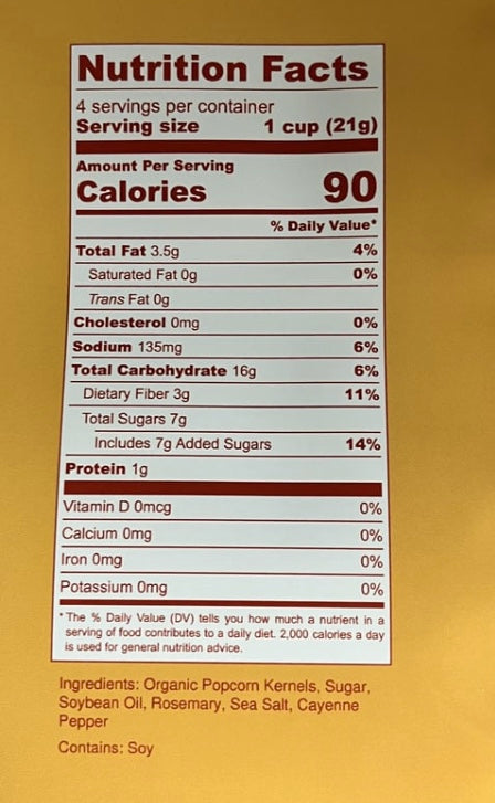 Pop's Red-Hot Rosemary Popcorn