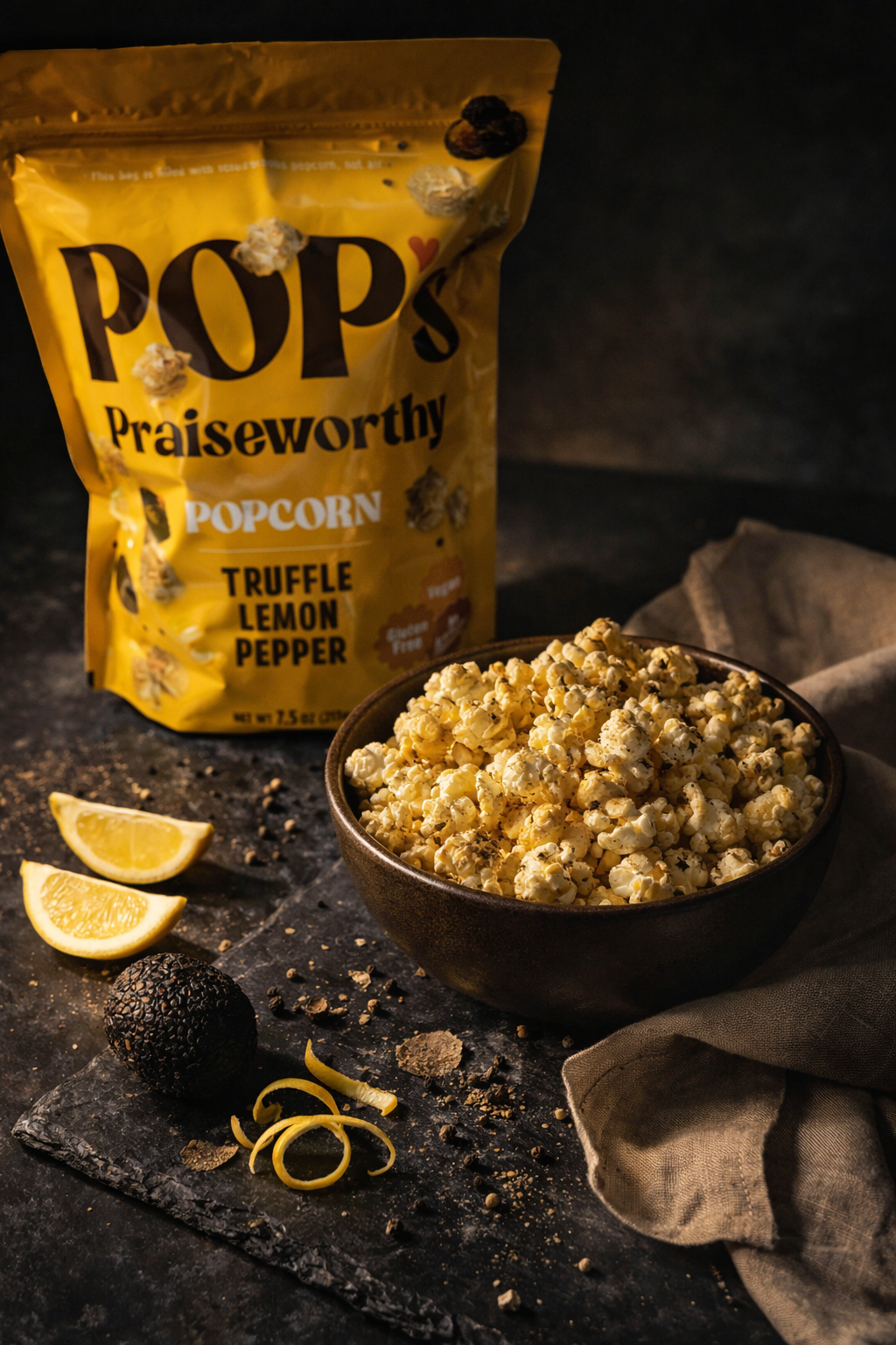 Pop's Truffle Lemon Pepper Popcorn